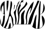 Knochen Zebra Schwarz, 4 x 3 cm