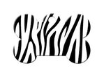 Knochen Zebra Schwarz, 3 x 2 cm