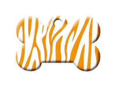 Knochen Zebra Orange, 3 x 2 cm