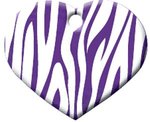 Herz Zebra Violett, 4 x 3 cm